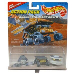 Hot Wheels Action Pack Sojourner Mars Rover & Pathfinder NASA Sealed 1996 #S-12
